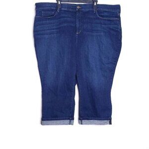 NYDJ Marilyn Crop Jeans Cuffed Denim Pants Women's Size 28W